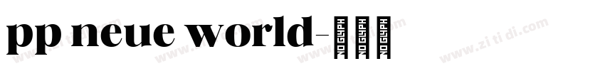 pp neue world字体转换 pp neue world字体转换